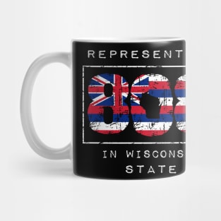 Rep Da 808 in Wisconsin State by Hawaii Nei All Day Mug